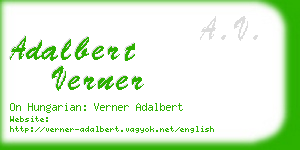 adalbert verner business card